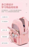 Nueva mochila ligera impermeable para niñas y niños de escuela primaria mochila de protección espinal de gran capacidad para niñas - details 5