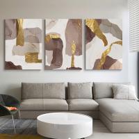Cuadro de Paisaje Natural 3PCS en Lienzo con Marco Floral Abstracto Hojas Póster Nórdico para Sala de Estar Decoración del Hogar Imagen de Pared Estilo Luz y Decoración - details 7