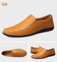 Zapatos deportivos planos para caminar de otoño para hombre de cuero genuino 2020, zapatos de conducción informales transpirables - details 12
