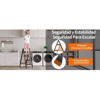 Escalera Taburete de aluminio Antideslizante Pedal plegable Acero para el hogar Amplia capacidad