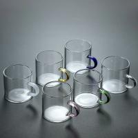Taza de agua de vidrio transparente con asa, taza de té, leche, café, cerveza, jugo, bebidas, Kungfu, vasos de cocina, 1PC - details 1