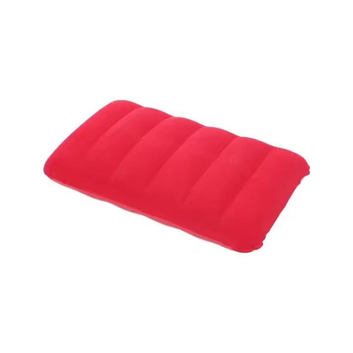 Cojín de aire para acampar al aire libre, almohada inflable cuadrada plegable, respaldo de viaje, avión, descanso de cabeza grande, 47x30cm - 1
