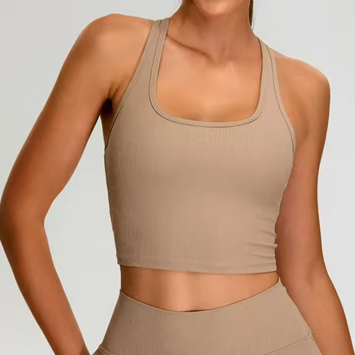 Camiseta interior de Yoga i-word para mujer, Top deportivo de secado rápido a prueba de golpes, sujetador informal con belleza fruncido en la espalda, ropa interior de Fitness para gimnasio, novedad - 1