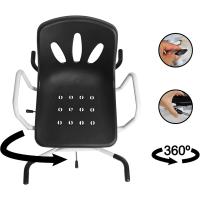Silla Bañera Personas Mayores, Giratoria 360º, Asiento Adulto, Ortopedia, Antideslizante, Negra - details 4