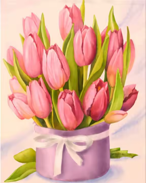 RUOPOTY-pintura moderna por números, imagen hecha a mano, dibujo de flores, pinturas interiores, regalo personalizado - 1