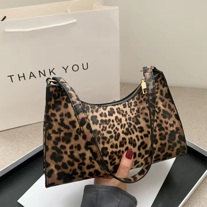 Bolso de mano de Piel sintética con estampado de cebra para Mujer, Bolsa de hombre con diseño Diario, a la moda - 1
