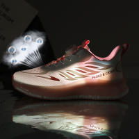 Malla Correr Zapatos Hombres Cien Casual Zapatillas Transpirable Absorción De Choque Con Luminoso - details 10