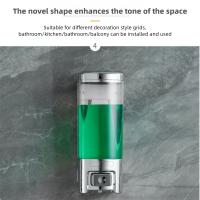 Dispensador de jabón líquido de 500ml, gran capacidad, ventana Visible, desinfectante de manos, sin perforaciones, montado en la pared, 1/2/3 Uds. - details 3