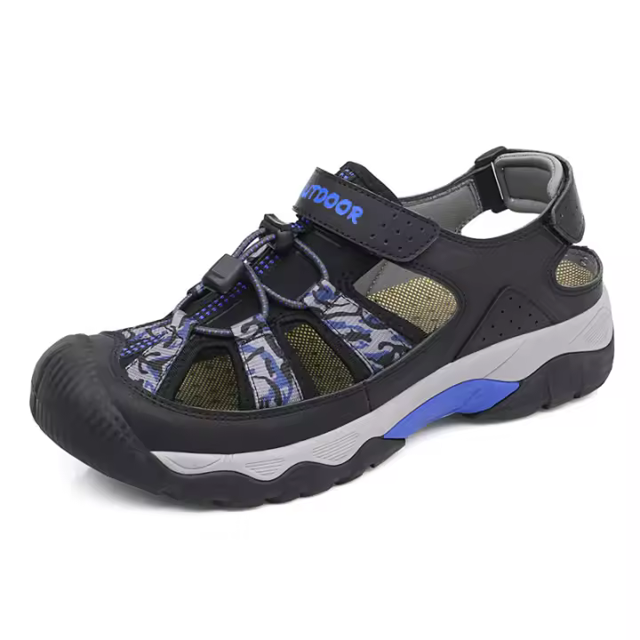 Sandalias Transpirables Para Hombre, Zapatos De Senderismo De Playa, Suela Gruesa, Punta Cerrada, Informales, Para Pesca - 1