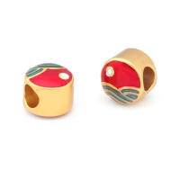 Pulseras de Brass Dorado Mate 4PCS Grande Agujero Abalorios para Hacer Joyas DIY - details 134