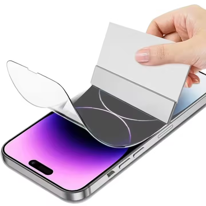 Protector de pantalla de hidrogel para iPhone, película protectora de pantalla para iPhone 11, 12, 13, 14 Pro Max, 14, 8, 7 Plus, XR, XS MAX, 4 Uds. - 1