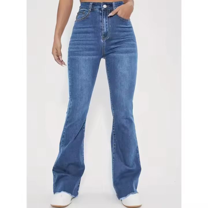 Pantalones de mezclilla de mujer de gran tamaño de moda - 1