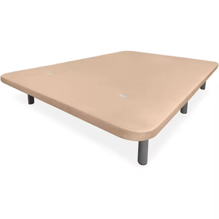 3D Extra Reforzada, Gran Estabilidad, con Barras de Refuerzo y 6 Patas metálicas roscadas de 25cm, 90x190, Beige - 1
