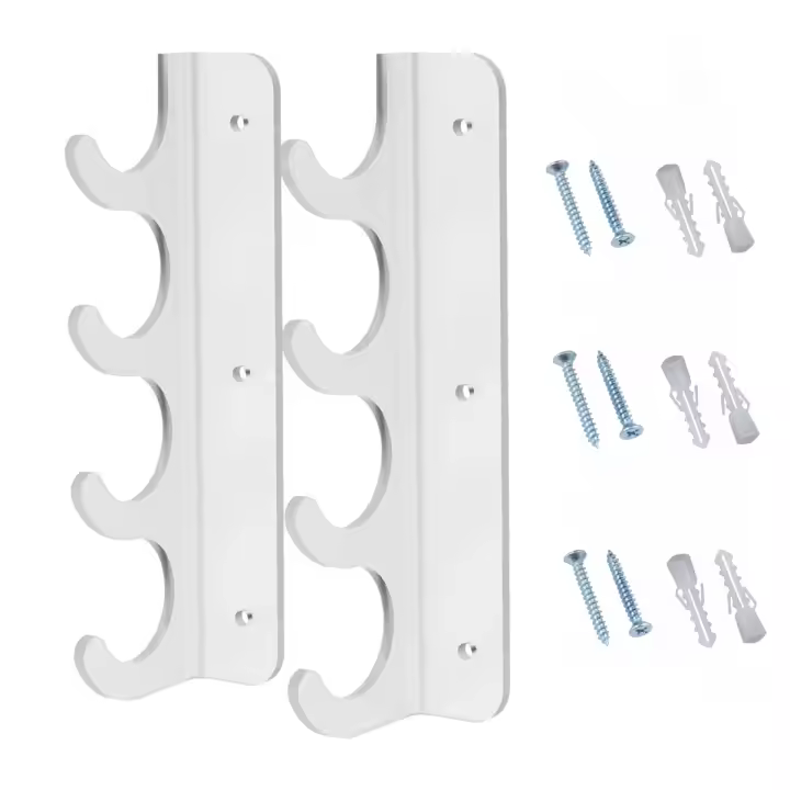 Soporte de caña de pescar desmontable, herramienta de pesca, 4 posiciones, soporte de carga fuerte, techo de pared, 1 par - 1