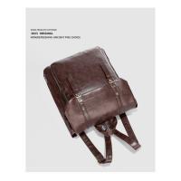 Mochila Mochila Estilo Universitario Bolso Retro De Cuero Suave Para Mujer Bolso Escolar Informal De Gran Capacidad - details 5