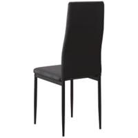 Paquete de 6 Sillas de Comedor emi, Sillas Estilo Moderno, Ergonómicas, respaldo y asiento en polipiel color negro - details 3