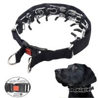 Collar con punta para perro, accesorio estable de acero inoxidable, sin tirones, con cubierta de nailon, para entrenar perros grandes - details 1