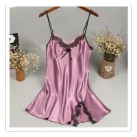 Camisón de satén chino para mujer, ropa de dormir Sexy, bata de baño de encaje, vestido de noche informal para el hogar, novedad de verano - details 17