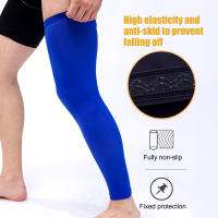 Mangas de compresión de pierna de longitud completa para hombres y mujeres, Mangas de rodilla deportivas, protección UV, mangas largas de pierna, baloncesto, fútbol, correr, 1 par - details 2