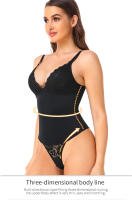 Body adelgazante sin costuras para mujer, camisola moldeadora de compresión, Tanga de entrepierna abierta, ropa interior moldeadora de cuerpo completo, cinturón de entrenamiento de cintura - details 4