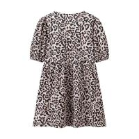 BUNO-vestidos minimalistas lisos empalmados con cordones para mujer, vestido con temperamento de cintura alta y manga corta con cuello redondo para mujer - details 9