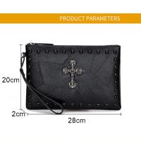 Bolso de mano de cuero PU suave a la moda para hombre, bolso duradero de alta calidad, bolso de mano con diseño de retales informal - details 0
