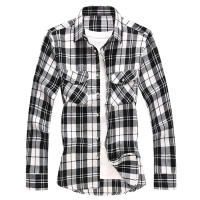 Camisa de manga larga a cuadros a rayas para hombre, camisas clásicas de oficina de un solo pecho, Camisa informal a la moda de otoño, 7XL - details 37