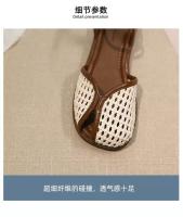 Sandalias Romanas de Verano Zapatos Planos para Mujeres 2025 con Cabeza de Estilo Retro y Pequeña Talla - details 5