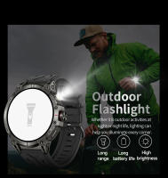 Reloj inteligente militar LIGE para hombre, Batería grande de 760mAh, linterna LED, brújula, pantalla HD de 1,8 ", frecuencia cardíaca, resistente al agua, llamada BT, reloj inteligente - details 7