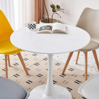 Mesa redonda blanca para cocina, comedor, sala de estar, muebles de estilo nórdico moderno, balcón pequeño, 80/110 - details 6