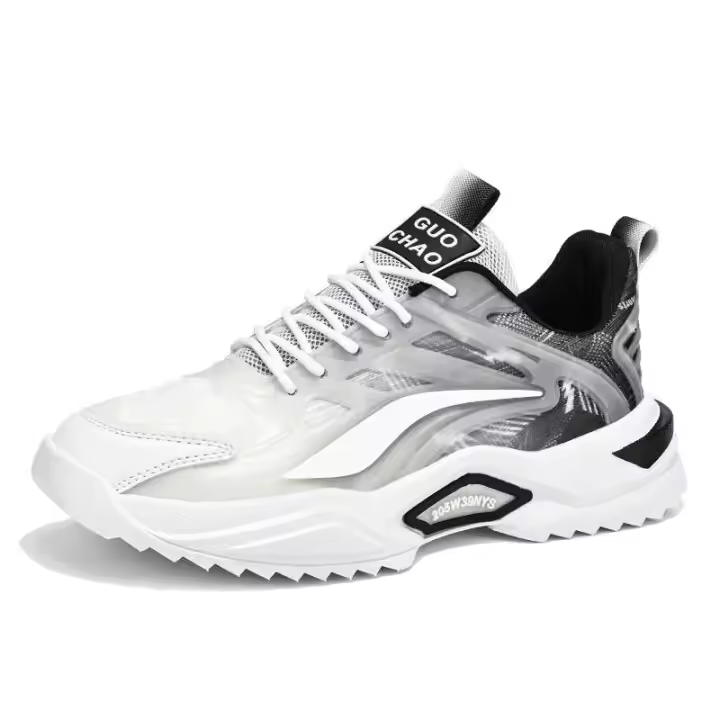 Zapatos casuales de caña alta para hombre con cómoda malla transpirable con cordones en la parte superior nueva suela de EVA - caminar en verano y primavera de talla grande - 1