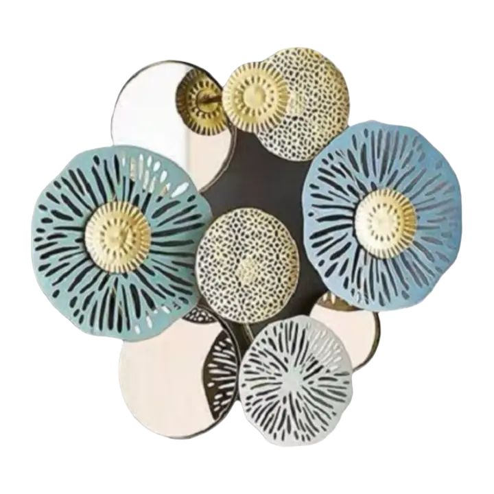 Espejo colgante de pared de hierro, arte de decoración moderna para decoración del hogar y tienda con estilo - 1