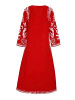 Mia Muse Ramadan Essentials Abaya clásico tradicional ral estampado manga acampanada cuello redondo Midi vestidos casuales - details 10