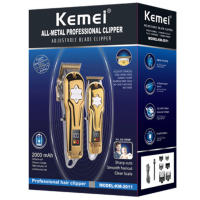 Kemei-kit combinado de metal para hombre, cortadora de pelo eléctrica, profesional, recargable, 2011 - details 0