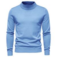 Suéter grueso de invierno de cuello alto para hombre, suéter informal de cuello alto de color sólido, cálido y ajustado, jersey de cuello alto para hombre - details 20