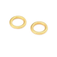 Anillo de Cierre Redondo de Brasso Dorado Mate Joyería de Alta Calidad - details 43