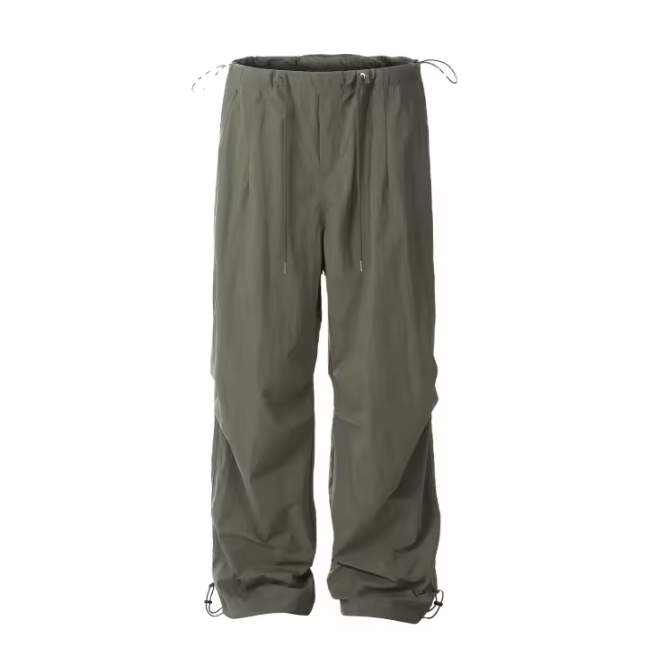 2024 Ropa de trabajo con logotipo Decheng para hombres y mujeres, pantalones de jogging para hombres con múltiples bolsillos y cordón - 1