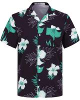 Camisa hawaiana de moda de verano, camisa casual de playa Aloha con estampado de cocoteros y botón grande de manga corta 6XL para hombre - details 17