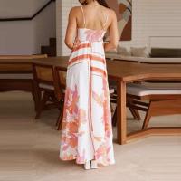 Vestido largo playero estilo bohemio vintage 2025 para mujer, con tirantes finos, espalda descubierta, estampado de sol, estilo swing. - details 10