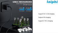 Cargador de Batería Recargable Laiphi 5.0 V Li-ion Set de Estación de Carga Magnética Mejorado - details 6