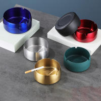 Ashtray Redondo De Acero Inoxidable Portátil Para Tabla Plata Metal Para Fumador Ash Tray De Smoker - details 2