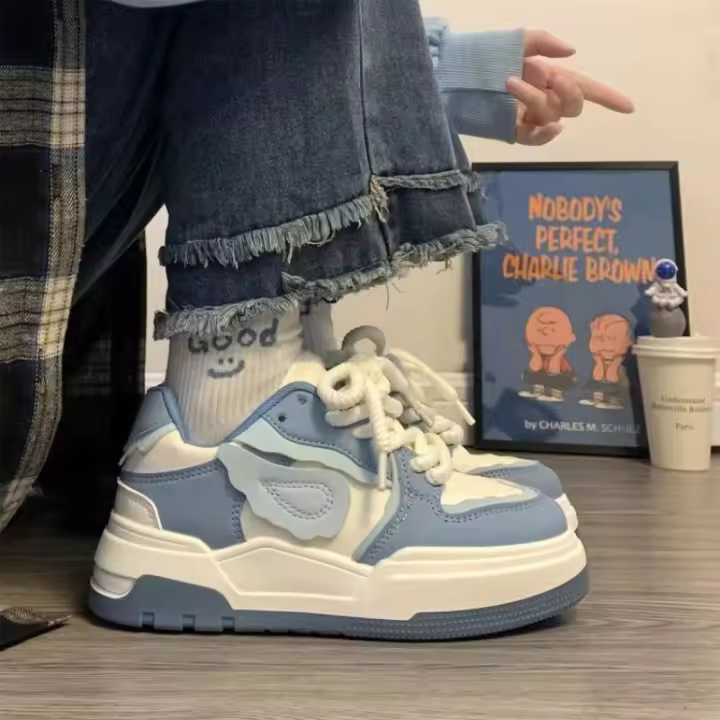 Zapatillas de Mesa de Otoño para Mujeres Alto Nivel de Apariencia Diseño de Parche de Moda - 1