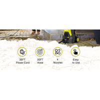 DECOKTOOL Lavadora eléctrica, 4800PSI Max 3.0 GPM de potencia con manguera de 20 pies, cable de 35 pies, 4 boquillas Cañón de espuma Lavadora de alta presión para - details 1
