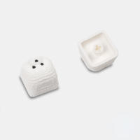 Tecla personalizada de goteo de resina hecha a mano, Teclado mecánico, lindo Oso Blanco, regalo de vacaciones - details 5