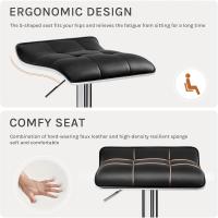 Taburetes de Cocina Giratorios 360° Altura Ajustable con Reposapiés Taburetes Altos con Asiento PVC para Comedor, Salón y Cafetería Negro+Negro - details 58