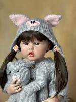 BZDOLL muñeca Reborn realista de 55cm con cuerpo de silicona completo, juguete de casa de juegos de bebé recién nacido de 22 pulgadas, regalo de cumpleaños para niña - details 4