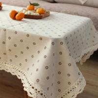 Mantel de lino y poliéster con borde ENCE con borlas rectangulares, mesa de piscina, utilizado para decoración del hogar, cocina - details 14