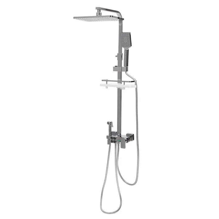 Sistema de ducha termostática, panel de ducha de lluvia, juego de ducha de masaje, ajuste de ducha con ducha de mano - 1