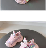 Primavera y otoño nuevos zapatos deportivos para niños princesa de dibujos animados LED luminosos compañeros de clase de 1 a 5 años niñas zapatos deportivos y de ocio - details 8