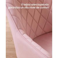 Silla de Comedor de Terciopelo Silla de Cocina con Respaldar Carga Máx. 120 kg Patas de Metal - details 35